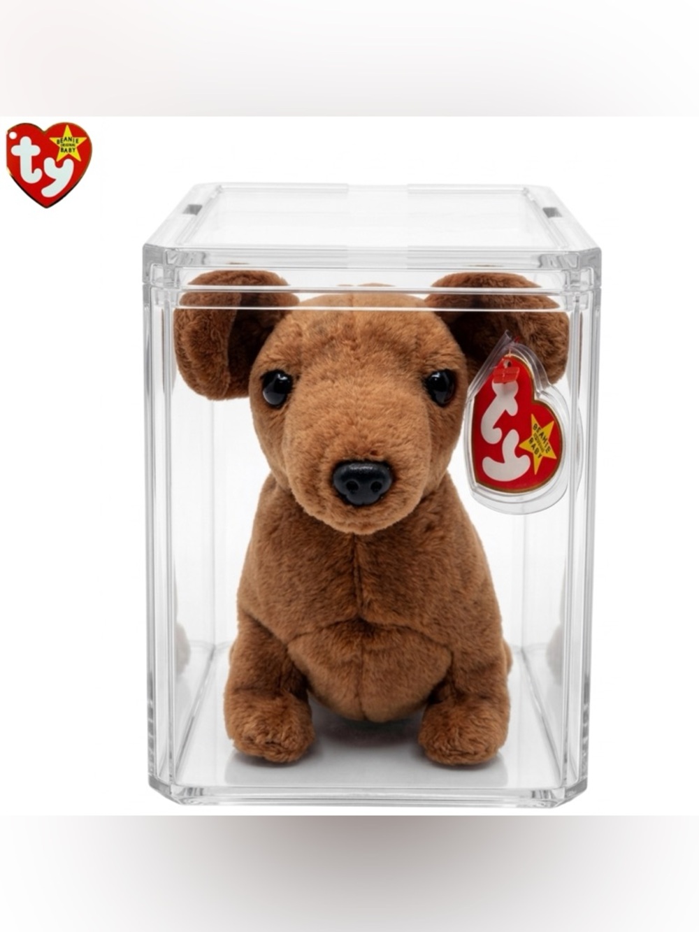 RARE MWMT‼️ Ty Weenie the Dachshund 1995 Beanie Baby, PVC, KR, #DOB + TAG ERRORS